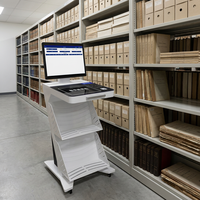 Carrito de Inventario RFID Inteligente Premium HAUMR para Bibliotecas, para Búsqueda, Clasificación y Catálogo Profesional de Libros