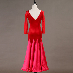 Nuovo Abito da Danza Moderna con Schiena Scoperta, per Pratica ed Esami Artistici, Vestito da Competizione Standard, Ampia Gonna per Danza da Sala - Product Image 2
