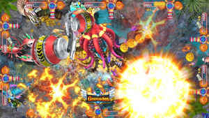 Máquina de Juego de Pesca para <span class=keywords><strong>PC</strong></span> con Botón de Disparo Premium de Nuevo Diseño, Botón Mejorado para Sala de Juegos, Riquezas del Dragón - Product Image 4