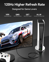 Câble optique actif HDMI 2.1 8K/60Hz 4K/240Hz HDR 48 Gbps avec coque en alliage de zinc de qualité professionnelle pour moniteur, téléviseur, projecteur, PS5