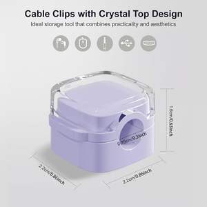 2025 Ajustável Sob Mesa Plástico Magnético Cabo Clipes Organizador Eletrônico para Winder Casa ou Escritório Charge <span class=keywords><strong>Cable</strong></span> Management - Product Image 2