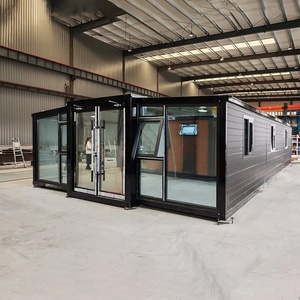 Maisons conteneurs préfabriquées portables et extensibles de 20, 30 et 40 pieds, en panneaux sandwich d'acier, 2 chambres, modernes, pour hôtel, bureau ou résidence - Product Image 2