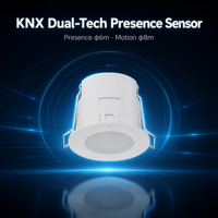 Detector de Presencia 2 en 1 KNX PIR + Radar FMCW de Doble Tecnología de 24GHz, 30V CC, Montaje en Techo para Habitaciones de Hotel