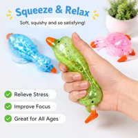 Canard Coloré Squishy Mallangi Anti-Stress – Cadeau Amusant Idéal pour les Stands de Rue, Anti-Ennui, Parfait Jouet de Bureau Scolaire ou de Travail