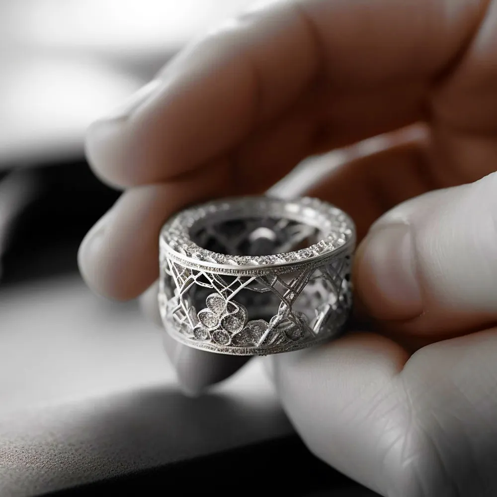 OEM SLM/Jewelry yüksek hassasiyetli Metal 3D baskı hediyeler yüzük kolye takı için özel montaj 3D baskı hizmeti