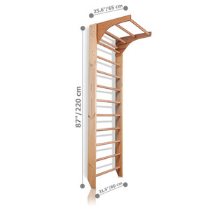 Échelle de gymnastique en bois suédoise moderne avec logo personnalisé pour chambre et salle de bain, réglable, pour adultes et enfants, fitness - Product Image 3