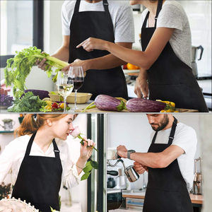Factory Custom Logo Printed Uniform Women Men Restaurants Salon Cotton Polyester <strong>White</strong> Blank Kitchen Cooking Cleaning Chef <strong>Apron</strong> - Product Image 5
