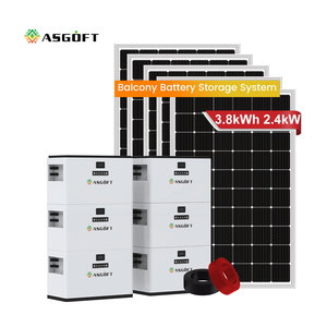ระบบโซลาร์เซลล์ออฟกริด ASGOFT พร้อมแบตเตอรี่ลิเธียม 72ah 51.2V 3.8kWh ชุดไฮบริด 2.4kW สำหรับบ้าน ระเบียง ดีไซน์แบบต่อพ่วงได้ - Product Image 4