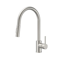 Robinet de cuisine certifié cUPC WaterMark avec douchette extractible, mitigeur, norme australienne WELS 6 étoiles, robinet d'évier en laiton chromé
