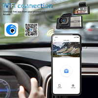 Pelacak GPS dasbor ganda 4K, kamera DVR mobil dengan layar IPS 3.16 inci WiFi/Android untuk bukti asuransi Amerika Utara garansi 1 tahun