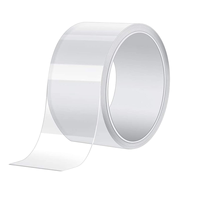 Ruban adhésif transparent en gel nano ultra-résistant 1 mm 30 mm 1 m pour cadres muraux et fixation domestique