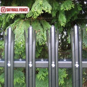 Clôture de <span class=keywords><strong>palissade</strong></span> en métal de haute sécurité galvanisé pâle W/D avec rails d'angle en fer pour clôture de périmètre - Product Image 4