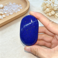 Pierre de poche en lapis-lazuli bleu profond de haute qualité en gros, pierre de massage pour la guérison des chakras et la décoration