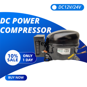 Compresseur de réfrigération hermétique QDZH43G DC 12V/24V R134a pour réfrigérateur/congélateur de voiture - Product Image 1