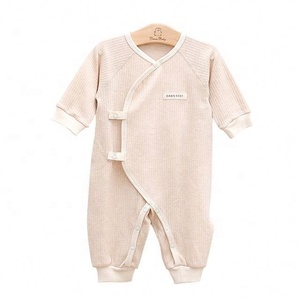 Recién Nacido bebé niño pantalones de algodón de manga larga mameluco de <span class=keywords><strong>terciopelo</strong></span> niños botón mono ropa de bebé monos - Product Image 2