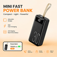 Batterie externe magnétique ultra-légère et fine B2B OEM/ODM en gros 10000mAh 15W 20W PD à charge rapide avec LED et logo personnalisé
