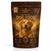 Sachet personnalisé pour aliments pour chiens, avec fermeture zip, en aluminium et Mylar, pour snacks pour animaux, emballage en vrac