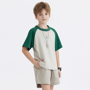 100% coton enfants Sport t-shirt enfants chemises d'été unies vierges chemises décontractées pour garçons à manches courtes - Product Image 3