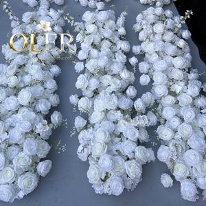 Autres fleurs décoratives artificielles pour église, mariage, fleurs blanches pour étoiles, roses, chemins <span class=keywords><strong>de</strong></span> <span class=keywords><strong>table</strong></span> artificiels pour mariage, toucher réel - Product Image 1