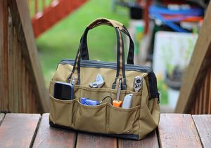 Wide-Mouth <b>Tool</b> Bag 14inch, Gear Bag, Multiple Purpose - for Plumbers, Electricians, Handymen Also Good Daily Use PKS-102 Waterp - Product Image 6