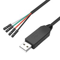 Cable Adaptador USB a TTL Serial de 3.3V, Señal TX RX, 4 Pines, Paso de 0.1 Pulgadas, Conector Hembra, Chip FT232, Compatible con Windows 10, 8, 7, XP, Vista