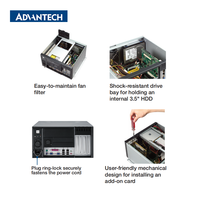 Boîtier industriel mural Advantech ATX 4-7 emplacements avec ports I/O avant, antichoc, pour PC industriel IPC-7120