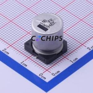 Condensador Electrolítico de Aluminio SMD EEEFK1K101AQ, D12.5xL13.5mm 100uF 20% 80V 375mA-120Hz - Product Image 1