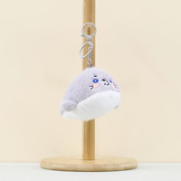 Pendentif Orca en Peluche Faite Main au Crochet, Rembourrée en Coton PP, Poupée Douce, Porte-clés Kawaii Innovant pour Fêtes