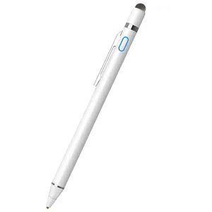 Metalen Capacitieve Mini Stylus Pen Met Logo 2 In1 Universele Capacitieve Actieve Stylus Pen Voor Aanraakschermen