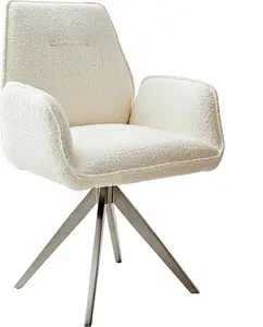 Chaise tapizado de gama alta moderno, sillas de comedor de salón de ocio de tela cómoda para aplicaciones de sala de estar y hotel