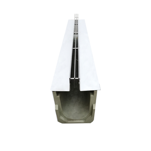 Caniveau de drainage en résine pour piétons DIY A15, canal de drainage des eaux pluviales de 1000 mm avec grille de couverture en acier inoxydable - Product Image 6