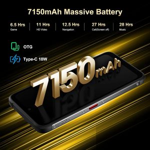Điện thoại thông minh mạnh mẽ FOSSIBOT F112 Pro 5G mở khóa, 24GB+256GB/1TB, Android 14, pin 7150mAh, màn hình 6.88'', camera kép 50MP+16MP - Product Image 2