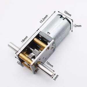 스마트 홈 및 전기 자전거에 대 한 <span class=keywords><strong>12V</strong></span> <span class=keywords><strong>24V</strong></span> GM1812-N20 마이크로 <span class=keywords><strong>DC</strong></span> 기어 모터 12mm 더블 샤프트 브러시 웜 기어 모터 - Product Image 1