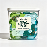 Capsules de lessive hydrosolubles au cèdre, parfum boisé frais, élimination profonde des taches, perles de lessive longue durée et rafraîchissantes