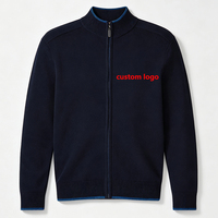 Fabricant de pulls professionnel expérimenté, logo personnalisé, veste en tricot à manches longues pour l'hiver, cardigan pour homme avec fermetures éclair