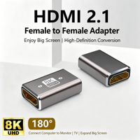 Brandneuer OEM 8K 60Hz 2.1 Buchse-zu-Buchse Aluminium-Verlängerungsadapter 4K 120Hz für PS5 Xbox Laptop TV Monitor