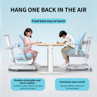 Chaise d'étude ergonomique moderne de qualité supérieure pour enfants avec repose-pieds réglable et roulettes à verrouillage par gravité pour l'apprentissage à domicile