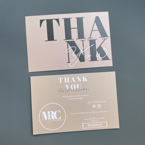 Tarjetas de Agradecimiento Rosadas Personalizadas al por Mayor con Logotipo para Ropa y Boutiques - Product Image 6