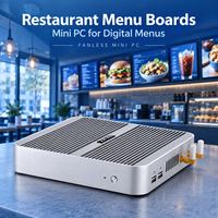 Nouveau mini PC compact Intel Core I5-4200U DDR4 HD VGA double écran pour les panneaux de menu numériques des restaurants OEM