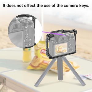 DMIDITIR Jaula de aluminio para cámara con soporte de zapata fría para A7M3/<span class=keywords><strong>A7III</strong></span>/A73/A7RIII/A7R3/A7II/A7S II/A7R II - Product Image 6