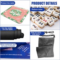 Tapis de Mahjong Personnalisable Best-Seller Transfrontalier Antidérapant Silencieux Bords Renforcés Illustration Style Ancien Imprimé en Caoutchouc