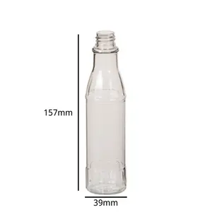 PET Beverage Bottle for Drink Clear Empty Plastic 100 Ml Screen Printing Juice Bottle Plastic Mineral Water Bottle Screw Cap SMK
