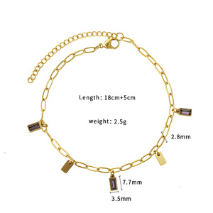 Fashion Charm Bracelet Gold Geometric Lock Pendant Titanium Steel Jewelry Gift For Women - Product Image 4