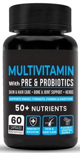 Multivitamínico para Adultos com Probióticos e Multiminerais - 50 Nutrientes e 8 Misturas Essenciais em 60 Cápsulas - Product Image 4
