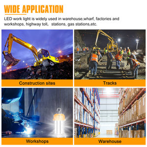 80W 100W 150W taşınabilir Site inşaat aydınlatma 277V LED endüstriyel iş lamba aydınlatma AC Powered geçici çalışma ışığı 5000K - Product Image 6