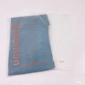 Großhandel Custom Printing Company Logo Holo graphische Matte Frosted Unterwäsche Paket Taschen mit Reiß verschluss