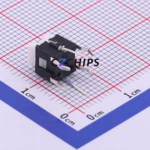 TM-004-D2-03 Tactile Switch Through hole Component (THT),6x6mm Switch Single Pole Single Throw Round Button 2.6N Through Hole - Product Image 2