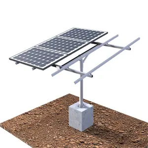 Marcos de soporte de montaje en tierra de panel solar de acero galvanizado ajustable Estructura de montaje en Tierra solar