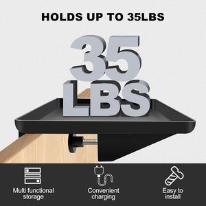 Étagères latérales pour lits superposés, supports <span class=keywords><strong>de</strong></span> rangement <span class=keywords><strong>de</strong></span> chevet à clipser, organisateur <span class=keywords><strong>de</strong></span> plateau pour tête <span class=keywords><strong>de</strong></span> <span class=keywords><strong>lit</strong></span> Articles essentiels pour les dortoirs d'université - Product Image 4