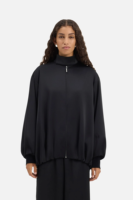 Veste en satin MERRACHI en gros : Élégance discrète, style sport chic, coupe oversize de luxe, polyvalente, nouvelle collection automne